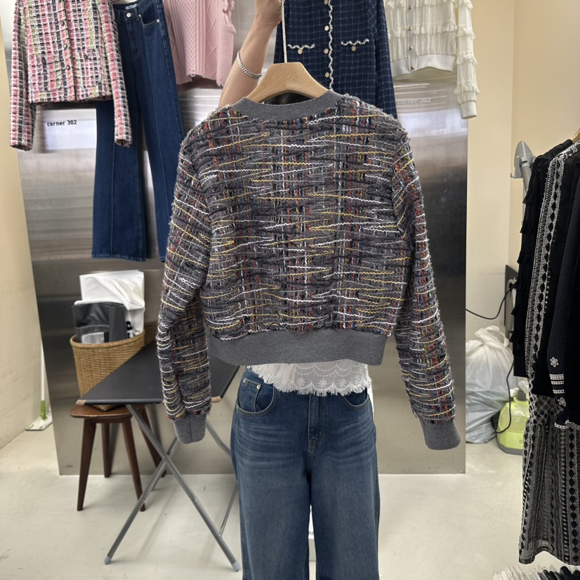 CORNER韓國直郵㊣女裝新款真品25秋冬人氣休閑職業夾克粗花呢CORNER.302夾克