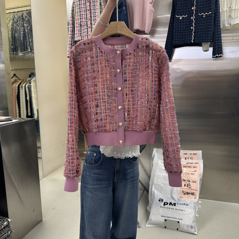 CORNER韓國直郵㊣女裝新款真品25秋冬人氣休閑職業夾克粗花呢CORNER.302夾克