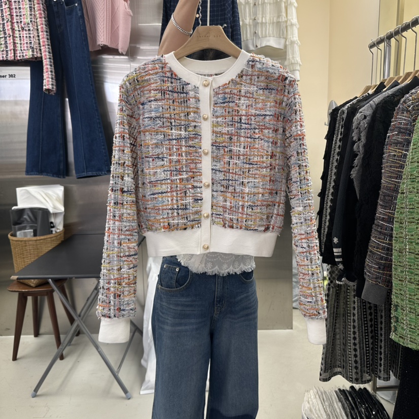 CORNER韓國直郵㊣女裝新款真品25秋冬人氣休閑職業夾克粗花呢CORNER.302夾克圖色2