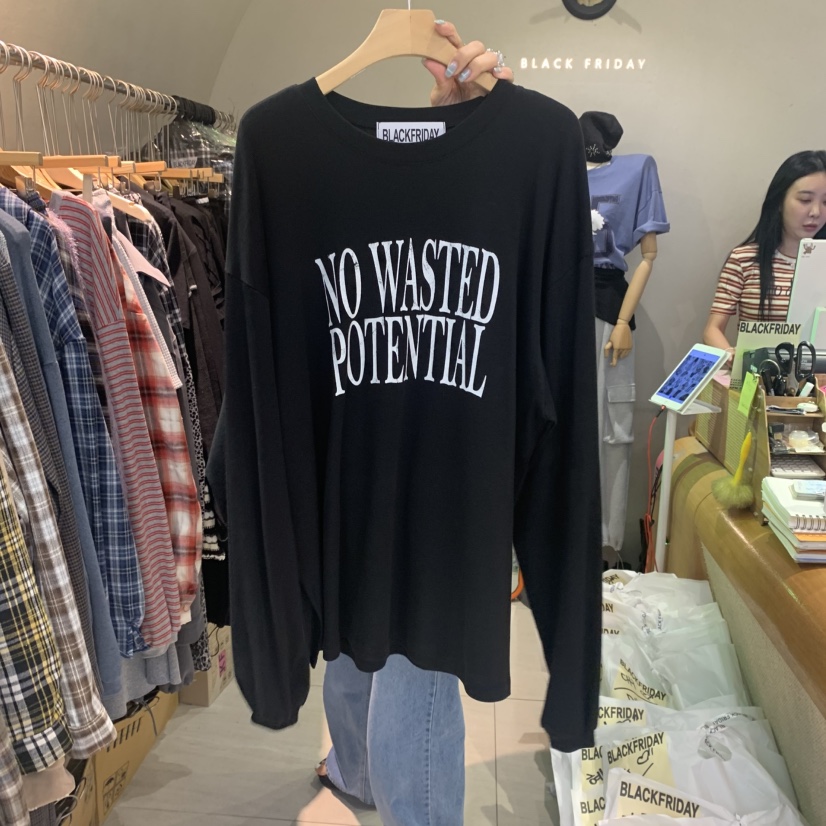 BLACKFRIDAY韓國代購㊣女裝新品休閑推薦25秋冬職業時尚衛衣BLACK FRIDAY衛衣圖色4