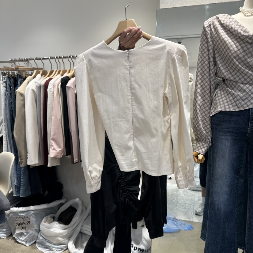 MAGNOLIA36-L東大門㊣實拍女士新款真品25秋冬時尚襯衫蕾絲衫MAGNOLIA36-L襯衫/蕾絲衫