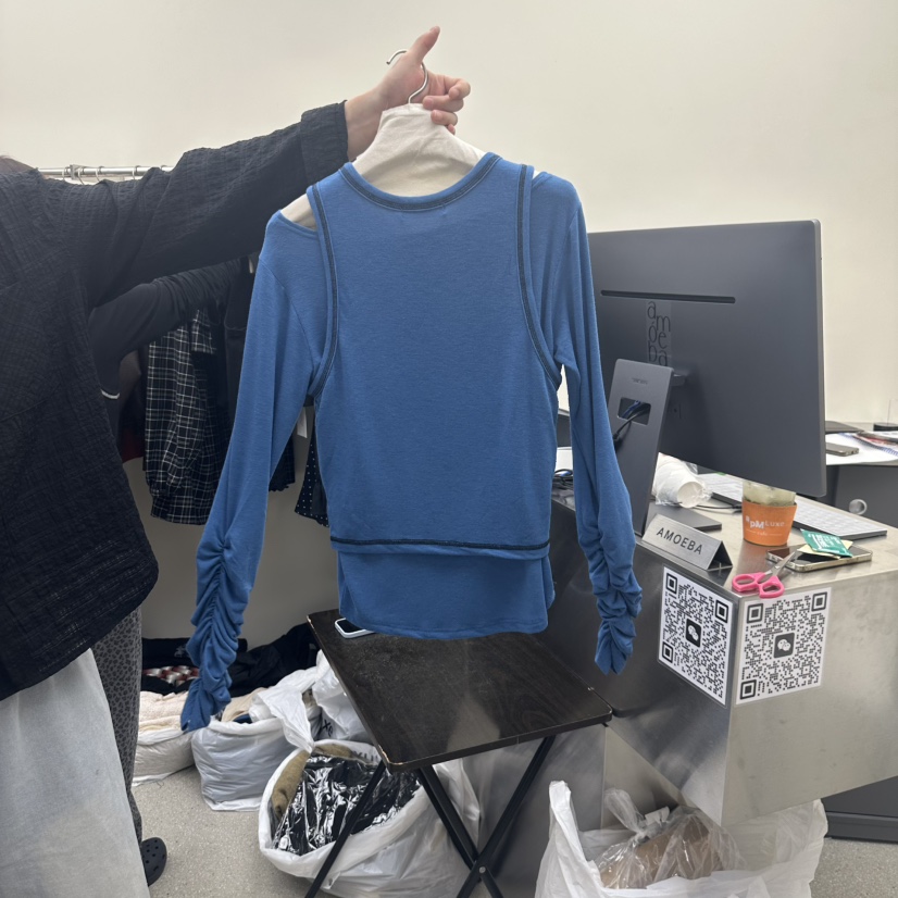 AMOEBA東大門㊣直郵女裝新品職業25秋冬休閑真品熱賣套裝紐扣AMOEBA套裝