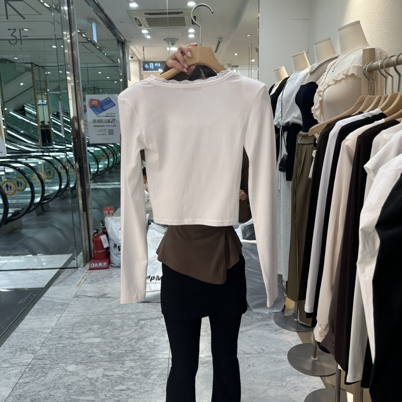 MAGNOLIA36-L韓國直郵㊣女士新品25秋冬熱賣職業時尚長袖T恤MAGNOLIA36-L長袖T恤