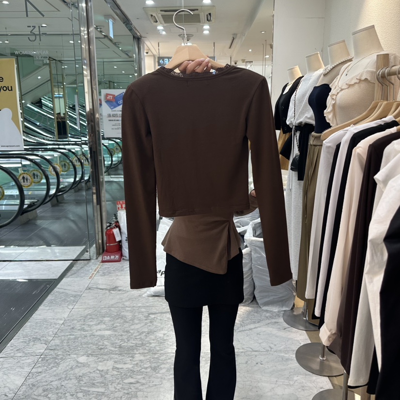 MAGNOLIA36-L韓國直郵㊣女士新品25秋冬熱賣職業時尚長袖T恤MAGNOLIA36-L長袖T恤