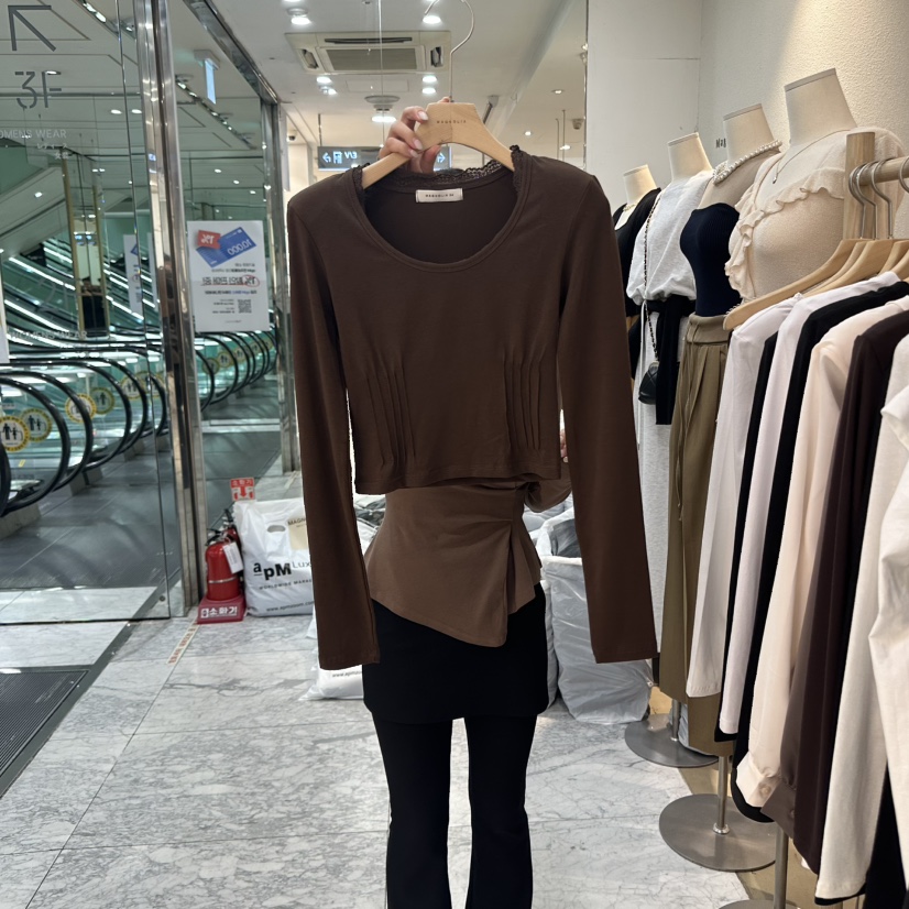 MAGNOLIA36-L韓國直郵㊣女士新品25秋冬熱賣職業時尚長袖T恤MAGNOLIA36-L長袖T恤圖色2
