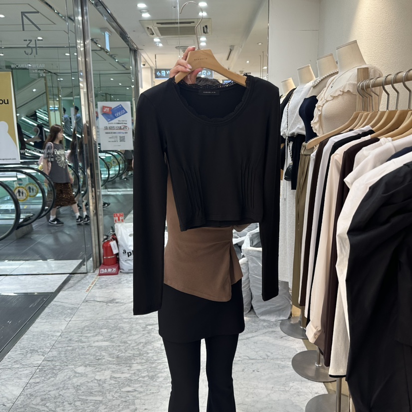 MAGNOLIA36-L韓國直郵㊣女士新品25秋冬熱賣職業時尚長袖T恤MAGNOLIA36-L長袖T恤圖色3