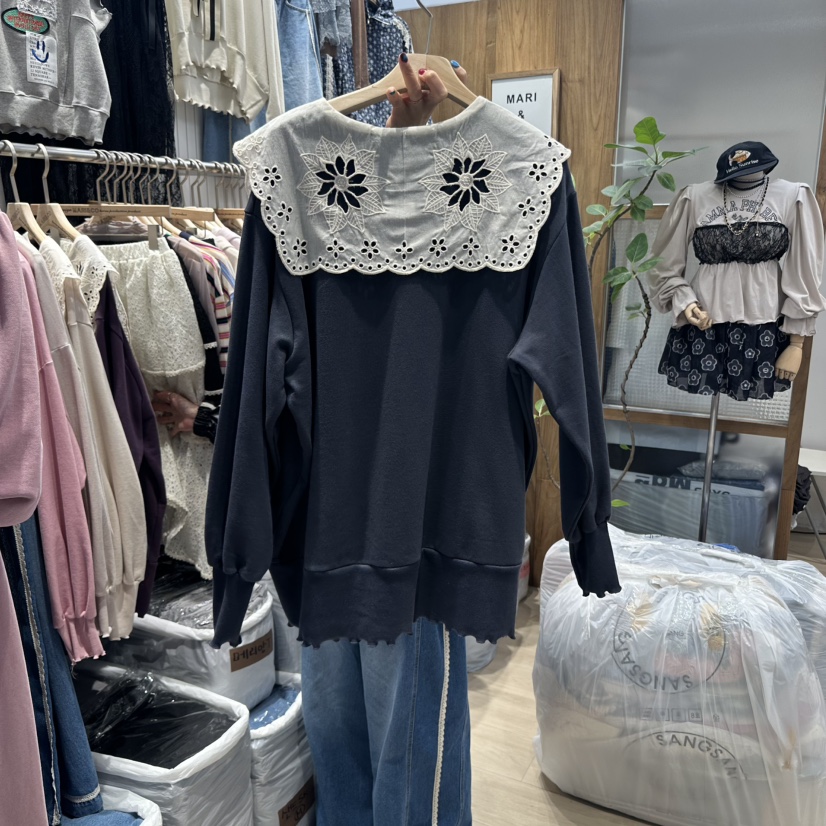 MARI CO東大門㊣實拍女裝新品人氣推薦休閑25秋冬職業衛衣MARI CO衛衣