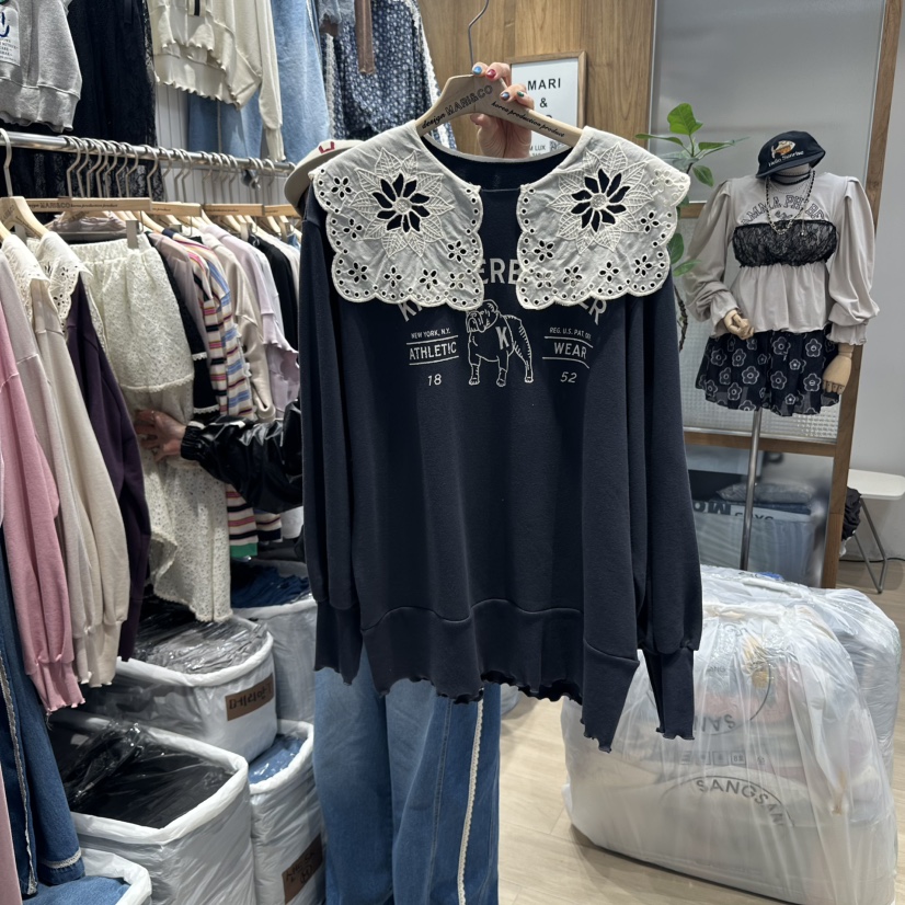 MARI CO東大門㊣實拍女裝新品人氣推薦休閑25秋冬職業衛衣MARI CO衛衣圖色3
