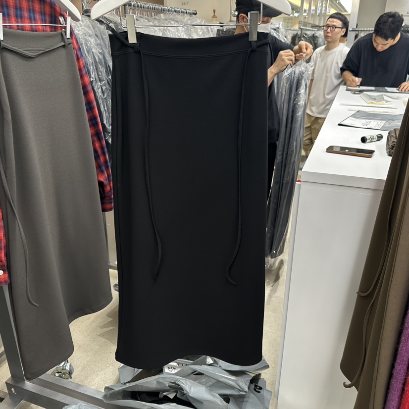 HELVETICA韓國直郵㊣女裝新品職業推薦25秋冬休閑長裙含腰繩HELVETICA長裙圖色2