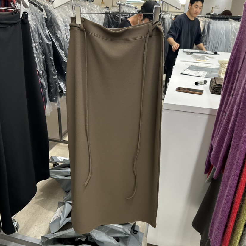 HELVETICA韓國直郵㊣女裝新品職業推薦25秋冬休閑長裙含腰繩HELVETICA長裙圖色3
