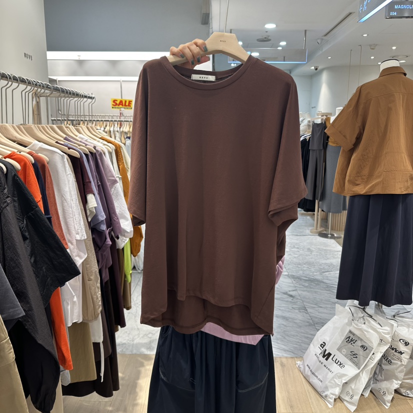 REVE-L韓國代購㊣女裝新款熱賣25秋冬職業推薦時尚人氣T恤REVE-LT恤圖色3