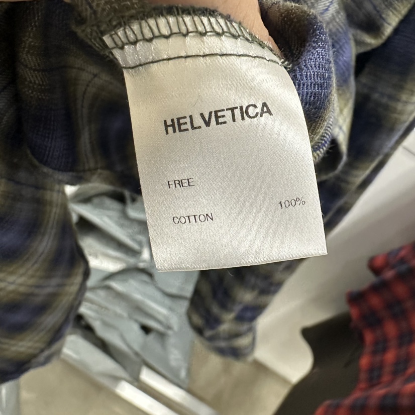 HELVETICA韓國直郵㊣女裝新款職業時尚人氣襯衫蕾絲衫羊毛格紋HELVETICA襯衫/蕾絲衫