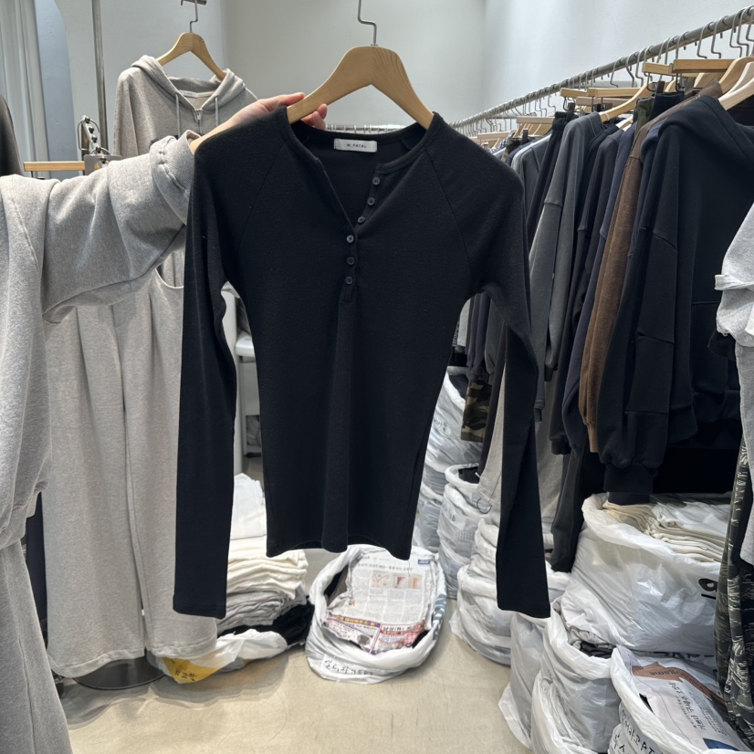 W.FATAL韓國代購㊣女士新品職業熱賣休閑時尚真品25秋冬長袖T恤W.FATAL長袖T恤圖色4