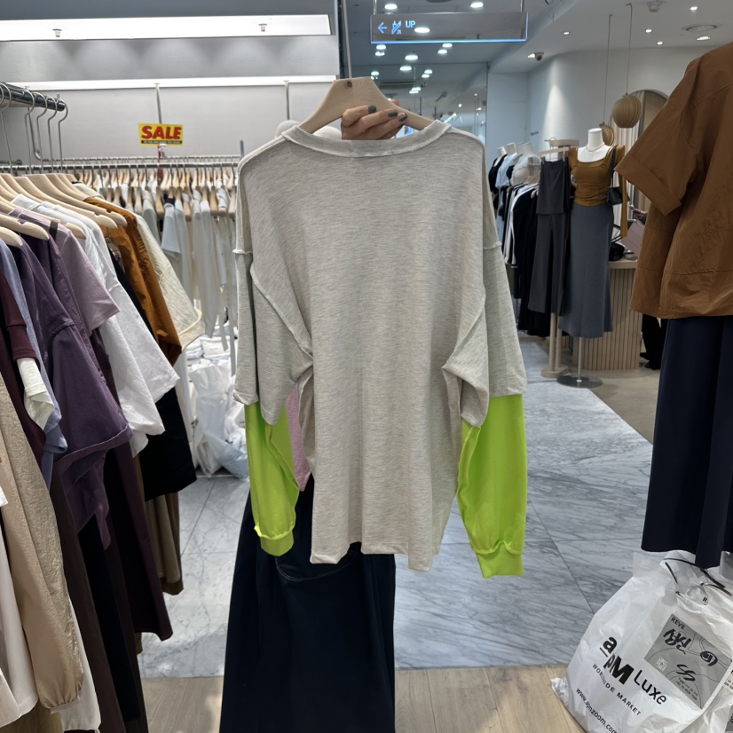 REVE-L東大門㊣直郵女士新品職業時尚推薦熱賣人氣衛衣假兩件REVE-L衛衣