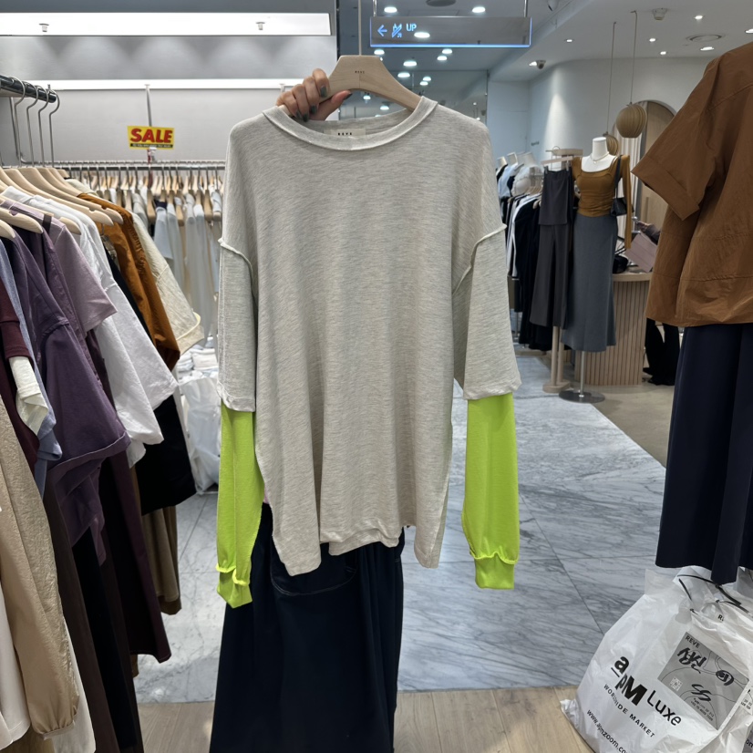 REVE-L東大門㊣直郵女士新品職業時尚推薦熱賣人氣衛衣假兩件REVE-L衛衣圖色2