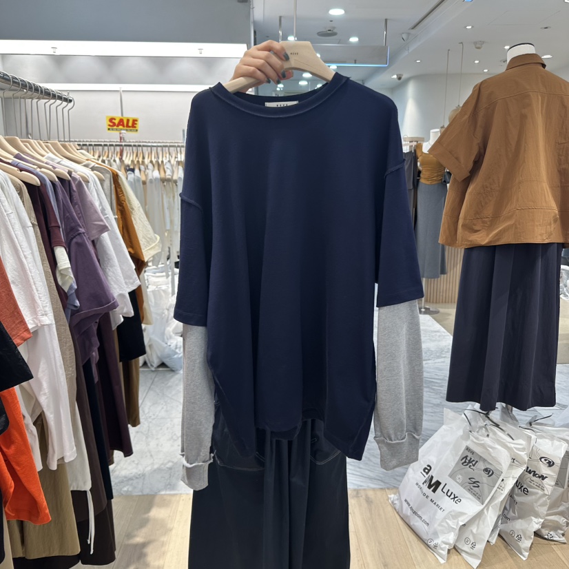 REVE-L東大門㊣直郵女士新品職業時尚推薦熱賣人氣衛衣假兩件REVE-L衛衣圖色3