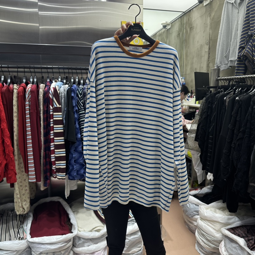 RUNWAY-런웨이韓國直郵㊣女士新品25秋冬真品熱賣休閑長袖T恤RUNWAY長袖T恤