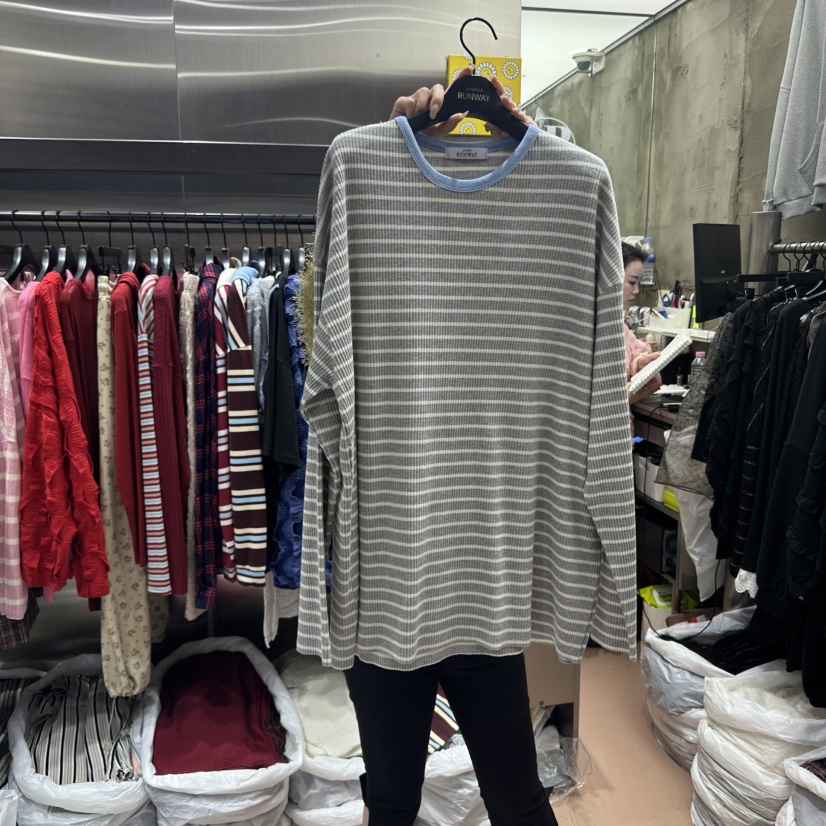 RUNWAY-런웨이韓國直郵㊣女士新品25秋冬真品熱賣休閑長袖T恤RUNWAY長袖T恤圖色2