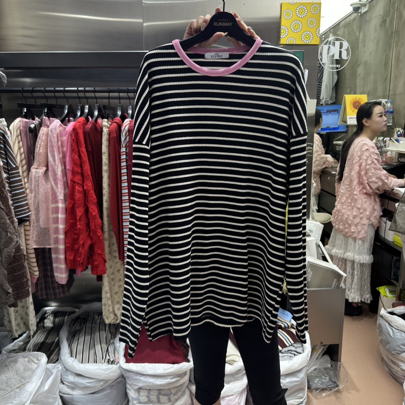 RUNWAY-런웨이韓國直郵㊣女士新品25秋冬真品熱賣休閑長袖T恤RUNWAY長袖T恤圖色4