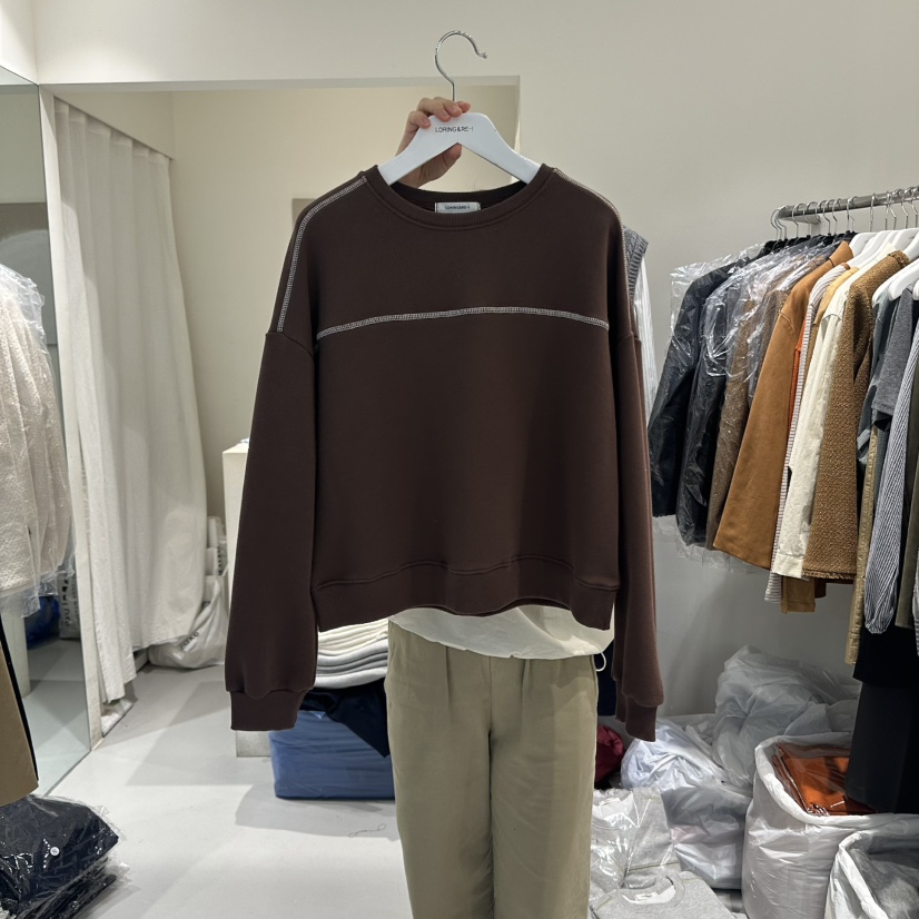 LORING RE I東大門㊣實拍女士新品職業休閑真品時尚25秋冬衛衣LORING RE-I/BARE衛衣圖色2