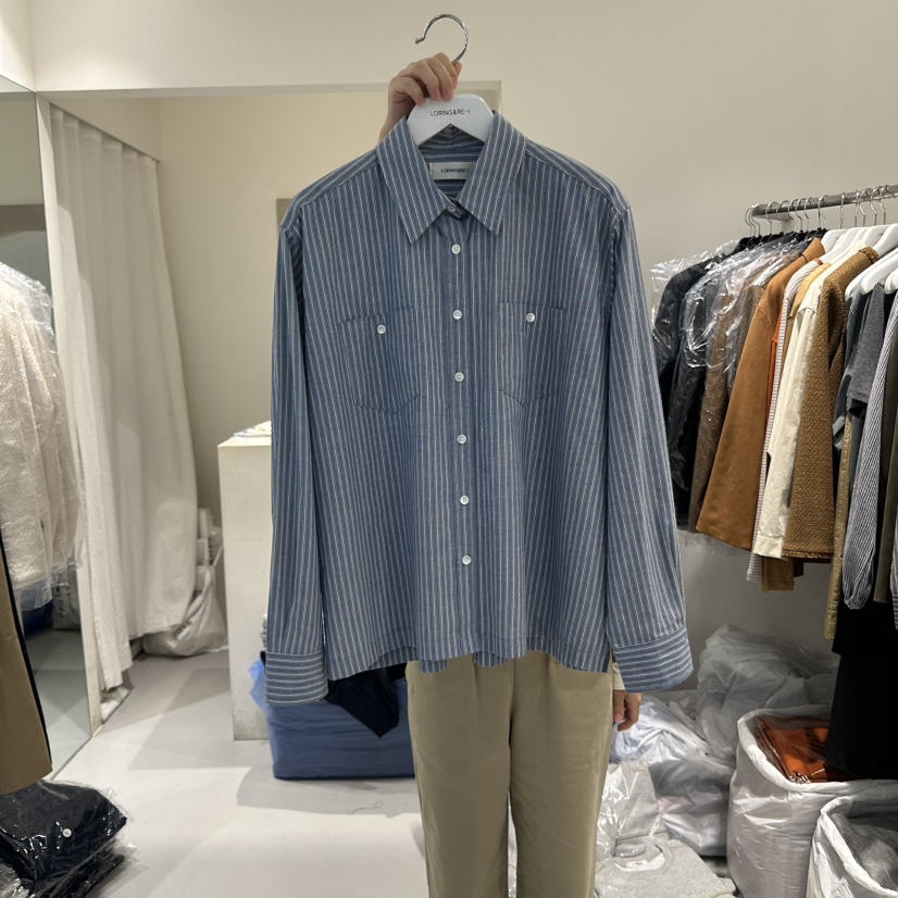 LORING RE I東大門㊣直郵女裝新品推薦熱賣時尚襯衫蕾絲衫LORING RE-I/BARE襯衫/蕾絲衫圖色2