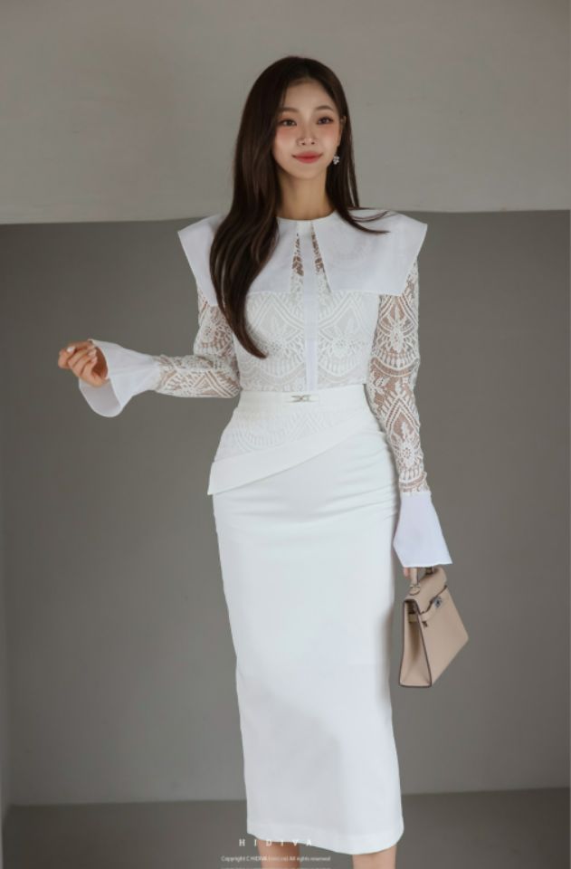 HIGH HEELS韓國直郵㊣女士新款時尚職業真品熱賣襯衫蕾絲衫HIGH HEELS襯衫/蕾絲衫