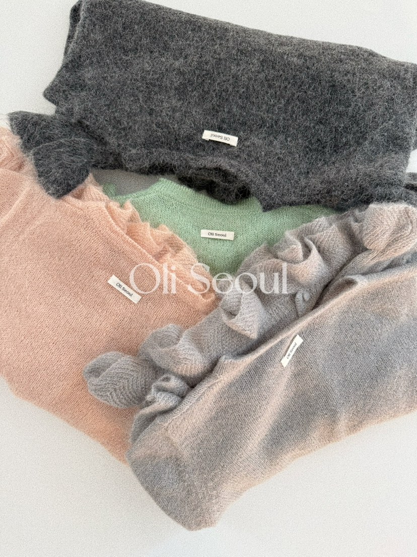 OLI SEOUL東大門㊣直郵女士新品25秋冬職業真品針織衫馬海毛OLI SEOUL針織衫