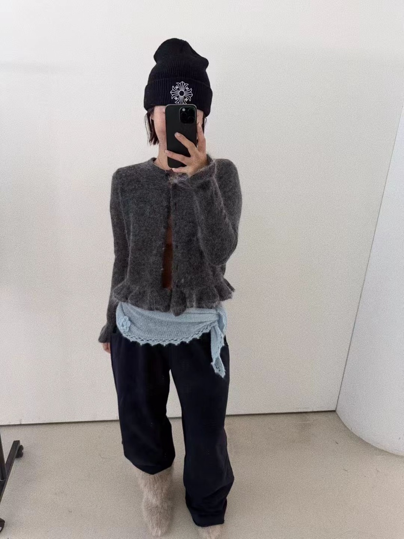 OLI SEOUL東大門㊣直郵女士新品25秋冬職業真品針織衫馬海毛OLI SEOUL針織衫