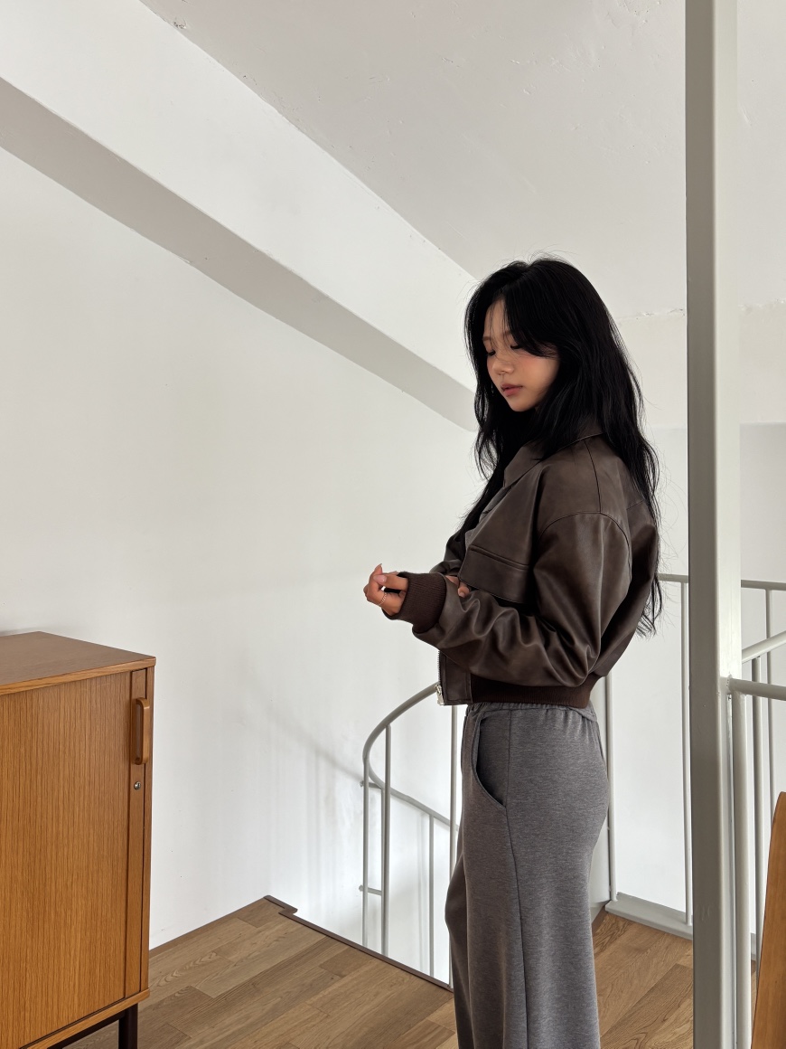 FOUREIGHT韓國直郵㊣女士新品25秋冬人氣職業真品時尚夾克皮革FOUR EIGHT夾克