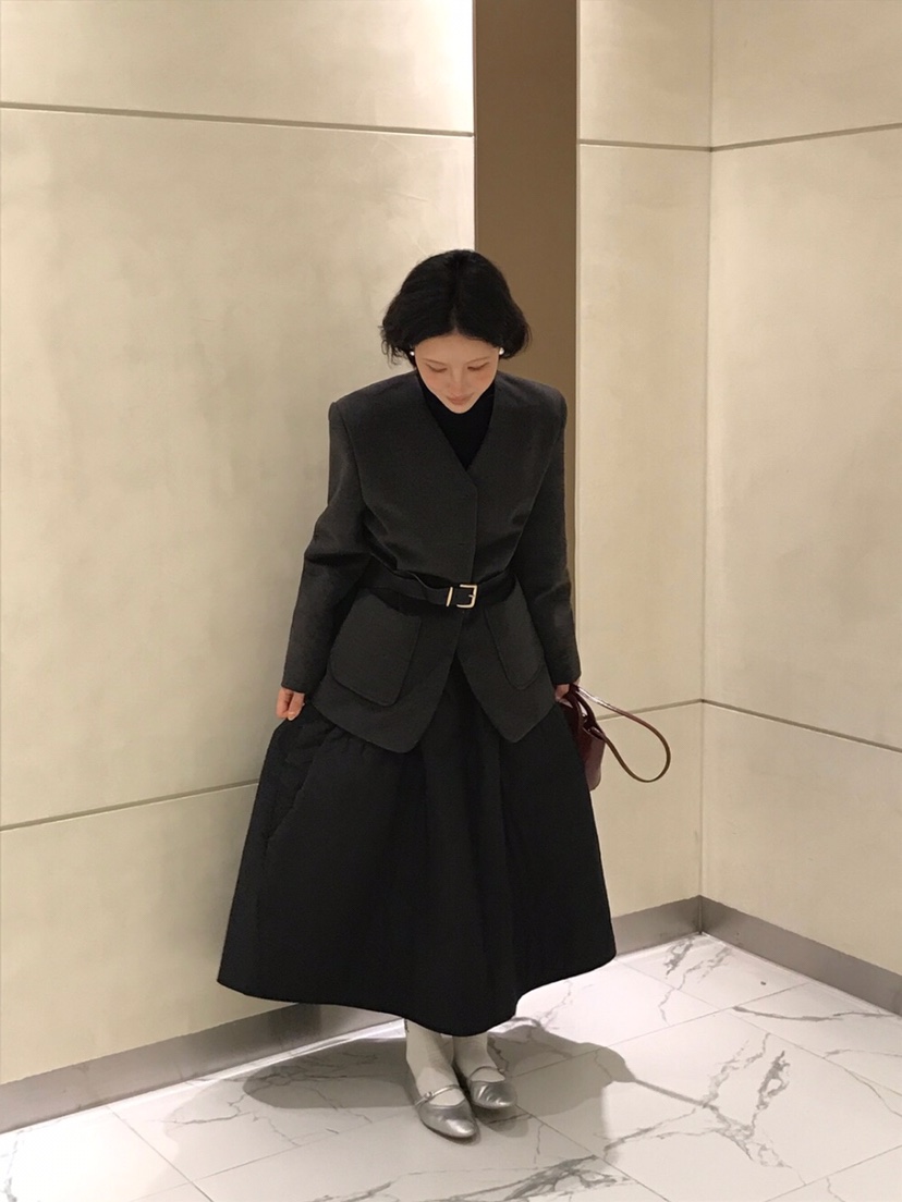 LETAILOR東大門㊣實拍女裝新款25秋冬職業熱賣夾克不含腰帶LETAILOR夾克