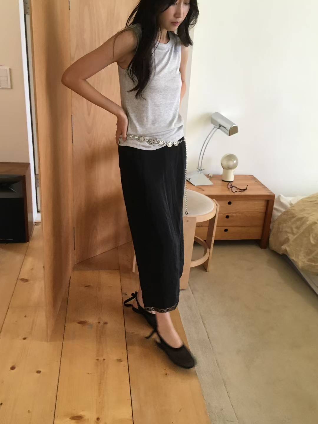 FOREVER YONG東大門㊣代購女裝新品真品時尚休閑25秋冬長裙絲綢FOREVER YONG長裙