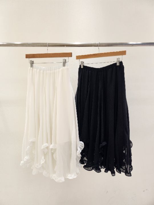 FEMME東大門㊣代購女裝新品25秋冬休閑真品時尚人氣長裙荷葉邊FEMME長裙