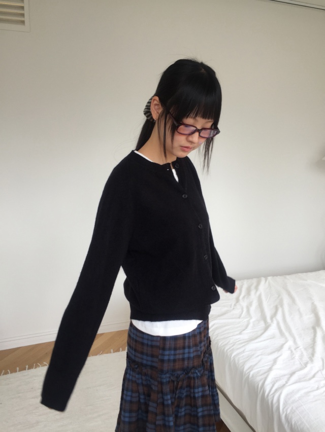 EOMPIT韓國代購㊣女裝新款時尚真品職業熱賣25秋冬針織衫開衫EOMPIT針織衫