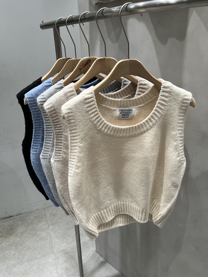 EVERCOMMERCE METICULOUSLY DESIGNED東大門㊣實拍女士新款休閑吊帶背心羊毛EVERCOMMERCE吊帶/背心