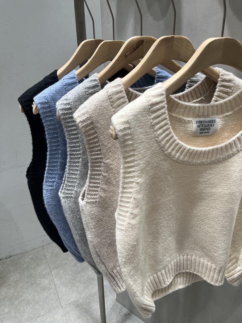 EVERCOMMERCE METICULOUSLY DESIGNED東大門㊣實拍女士新款休閑吊帶背心羊毛EVERCOMMERCE吊帶/背心