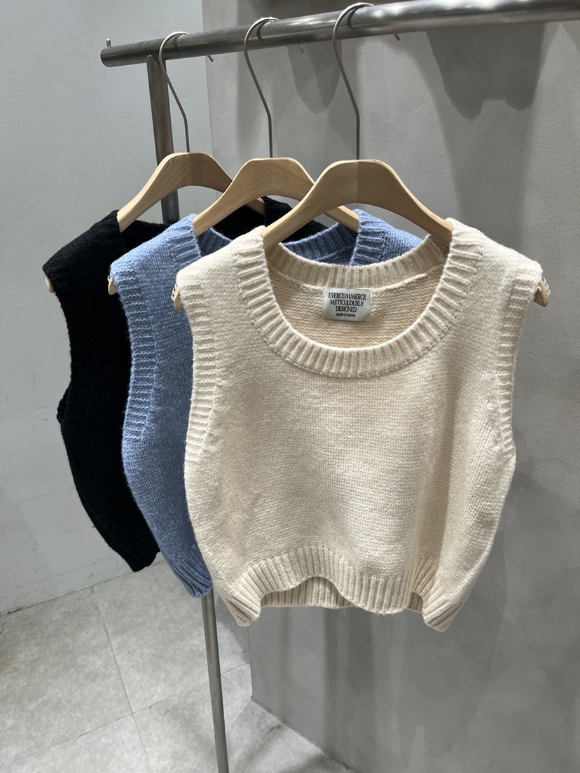 EVERCOMMERCE METICULOUSLY DESIGNED東大門㊣實拍女士新款休閑吊帶背心羊毛EVERCOMMERCE吊帶/背心