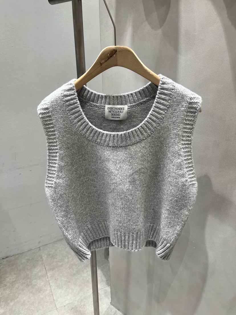 EVERCOMMERCE METICULOUSLY DESIGNED東大門㊣實拍女士新款休閑吊帶背心羊毛EVERCOMMERCE吊帶/背心圖色3