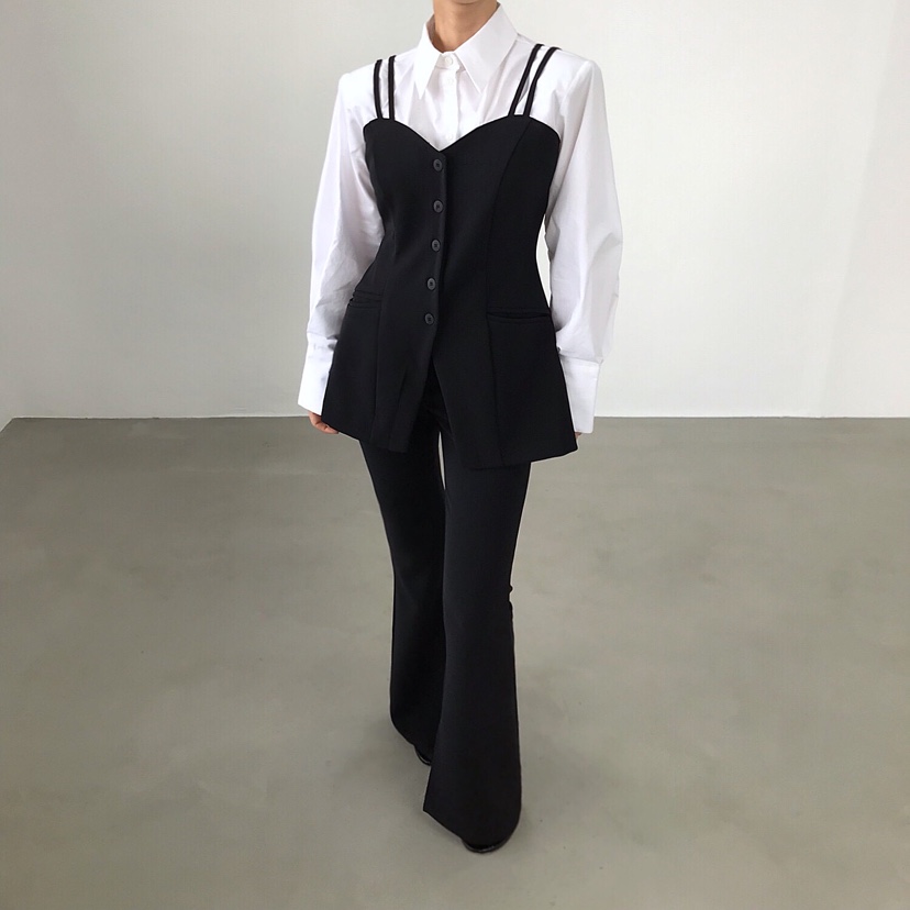 2TWO MOON韓國代購㊣女裝新款休閑推薦真品25秋冬時尚馬甲2TWO MOON馬甲