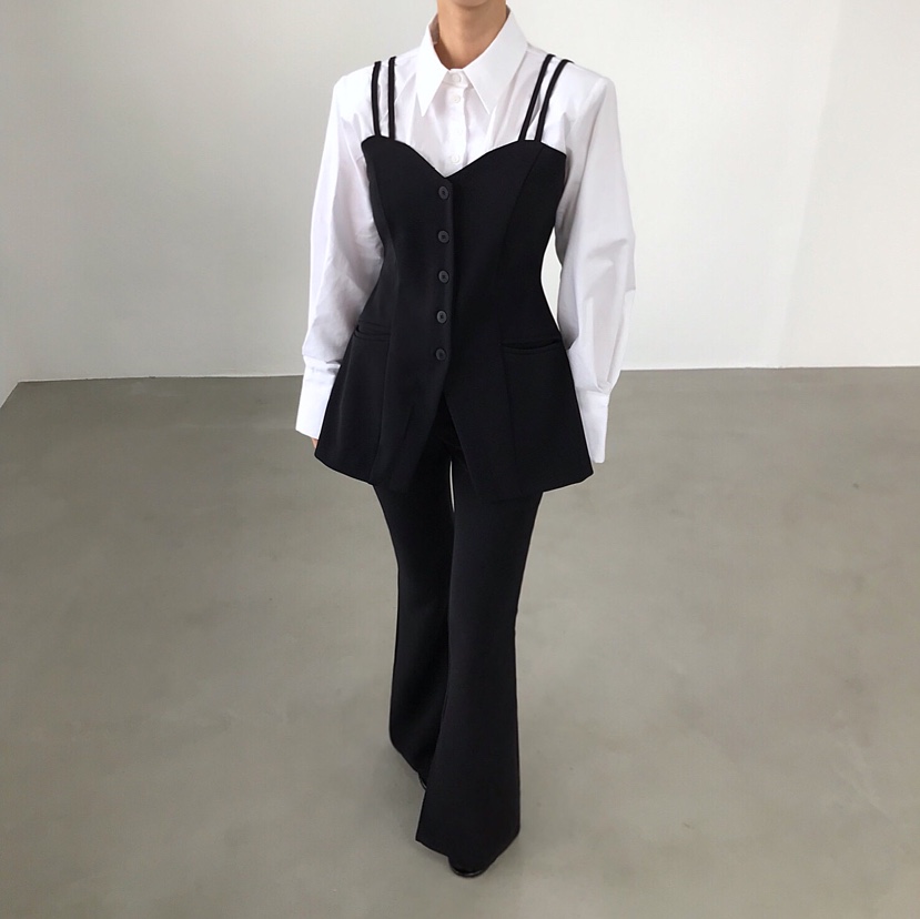 2TWO MOON韓國代購㊣女裝新款休閑推薦真品25秋冬時尚馬甲2TWO MOON馬甲