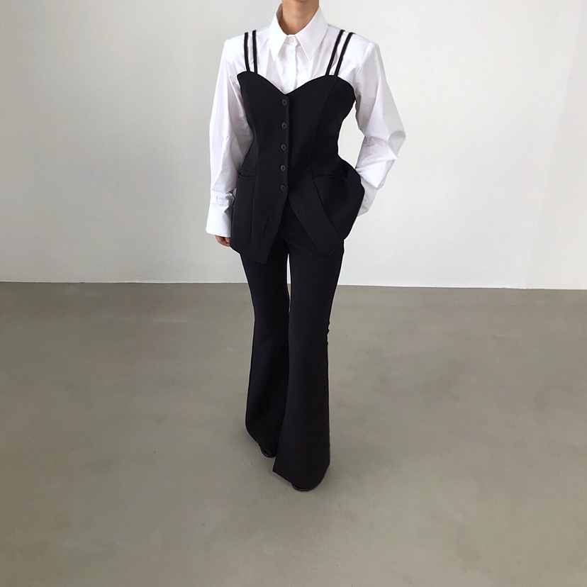2TWO MOON韓國代購㊣女裝新款休閑推薦真品25秋冬時尚馬甲2TWO MOON馬甲