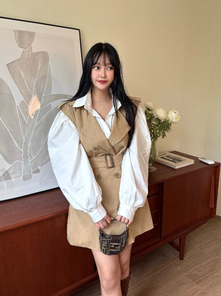 mars東大門㊣直郵女裝新品職業時尚人氣連衣裙不含內搭含腰帶mars連衣裙