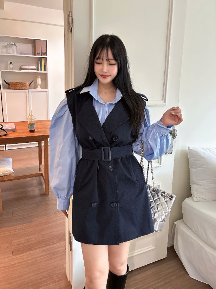 mars東大門㊣直郵女裝新品職業時尚人氣連衣裙不含內搭含腰帶mars連衣裙