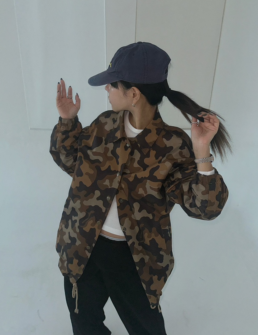 BYRING韓國代購㊣女裝新款熱賣休閑真品25秋冬推薦夾克迷彩BYRING夾克