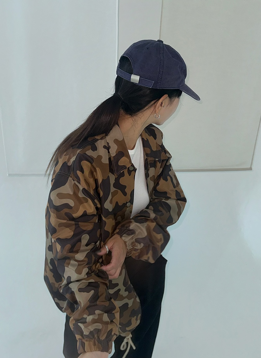 BYRING韓國代購㊣女裝新款熱賣休閑真品25秋冬推薦夾克迷彩BYRING夾克