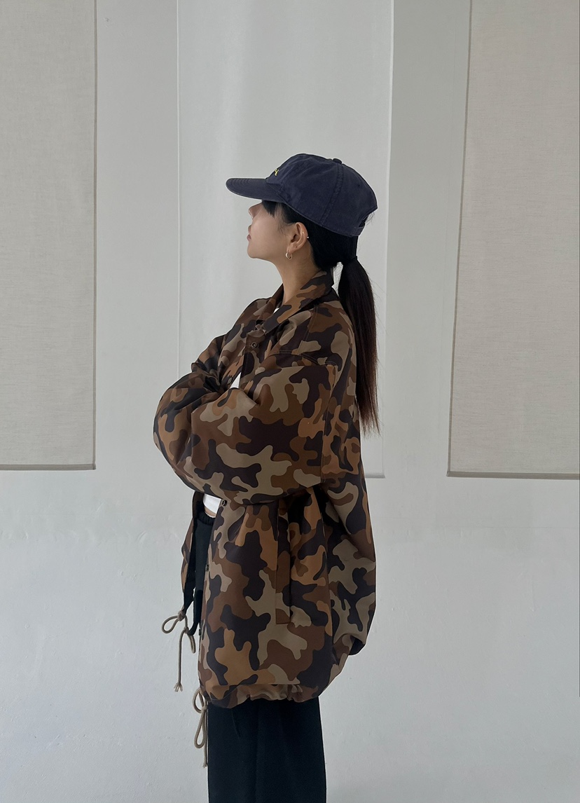 BYRING韓國代購㊣女裝新款熱賣休閑真品25秋冬推薦夾克迷彩BYRING夾克