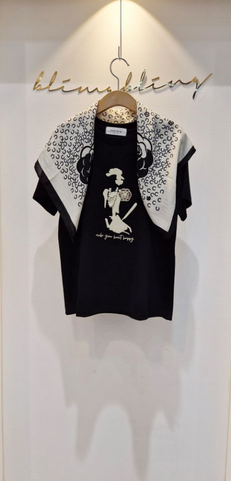 RICO韓國代購㊣女士新品職業休閑推薦熱賣人氣時尚T恤不含絲巾bling bling/RICOT恤