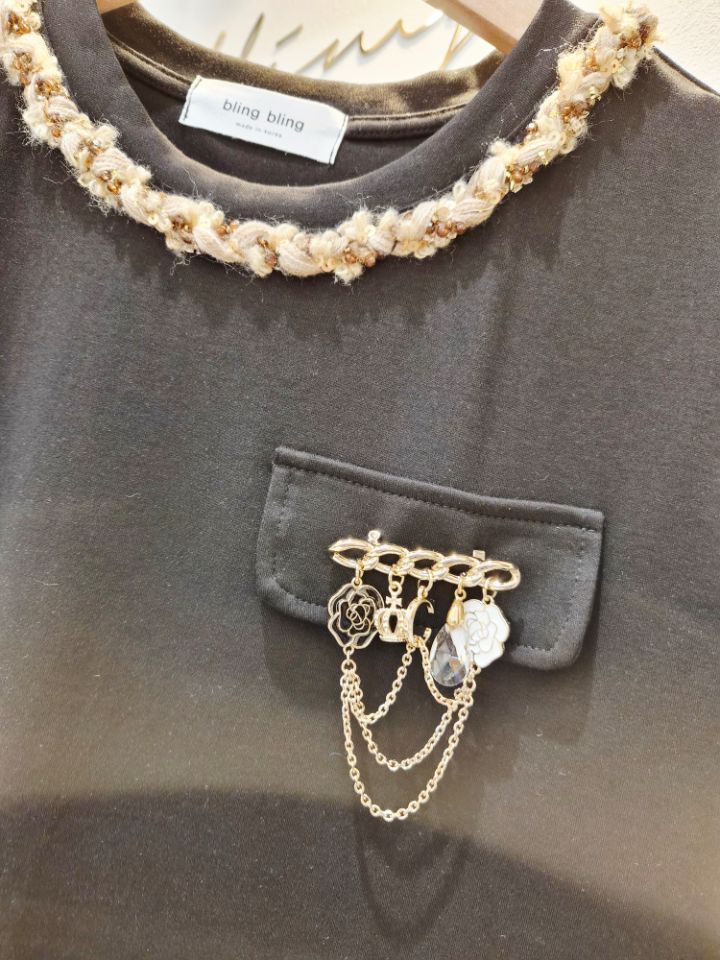 RICO韓國直郵㊣女裝新款職業休閑推薦時尚人氣熱賣真品25秋冬T恤bling bling/RICOT恤