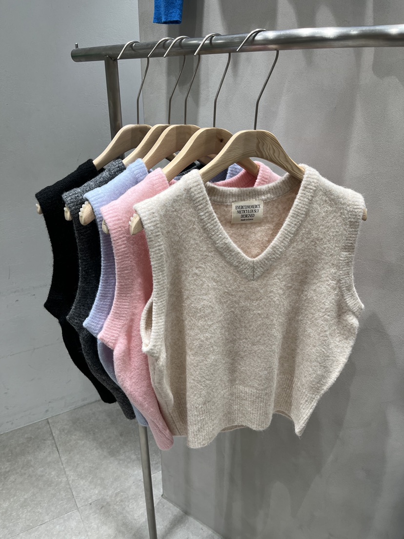 EVERCOMMERCE METICULOUSLY DESIGNED東大門㊣代購女士新款推薦吊帶背心羊毛EVERCOMMERCE吊帶/背心