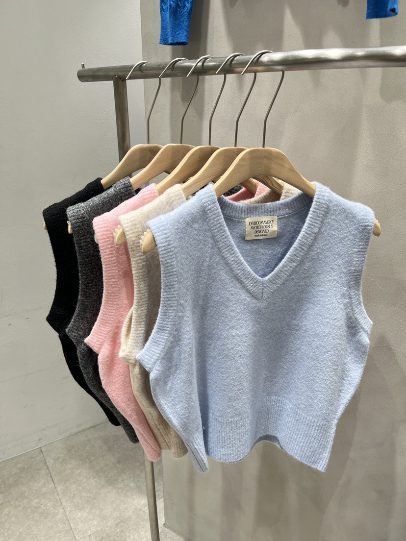 EVERCOMMERCE METICULOUSLY DESIGNED東大門㊣代購女士新款推薦吊帶背心羊毛EVERCOMMERCE吊帶/背心