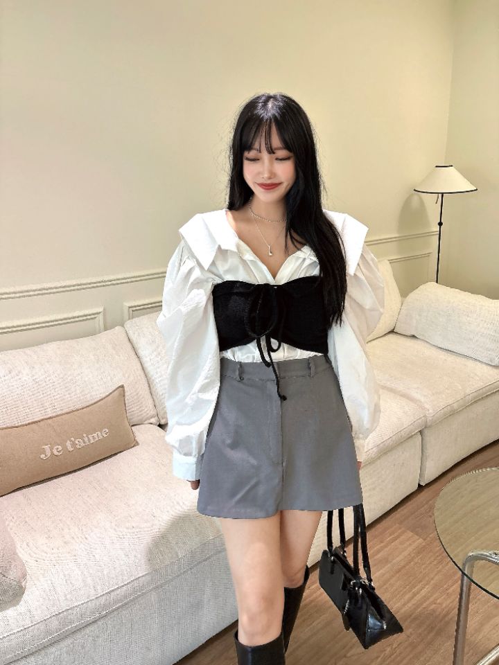 mars東大門㊣實拍女士新品人氣職業休閑25秋冬時尚襯衫蕾絲衫mars襯衫/蕾絲衫